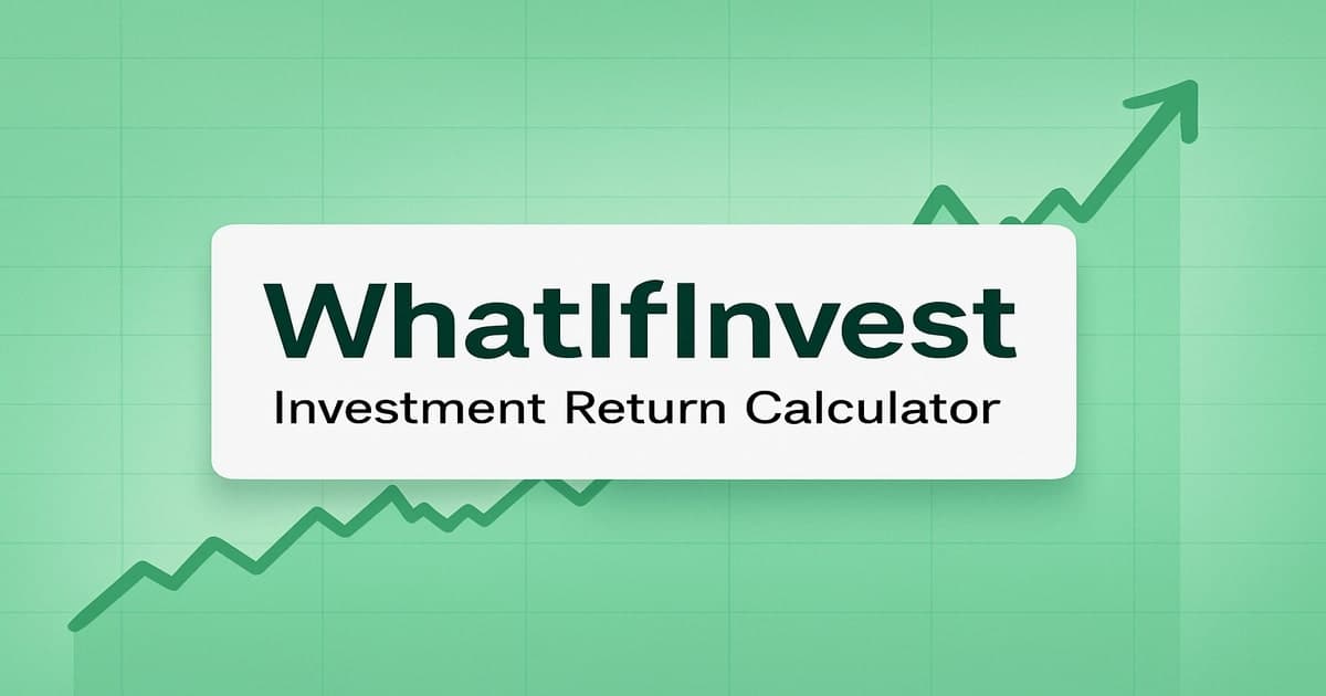 Screenshot of WhatIfInvest: Visualize Your Investment Dreams (and Nightmares!)